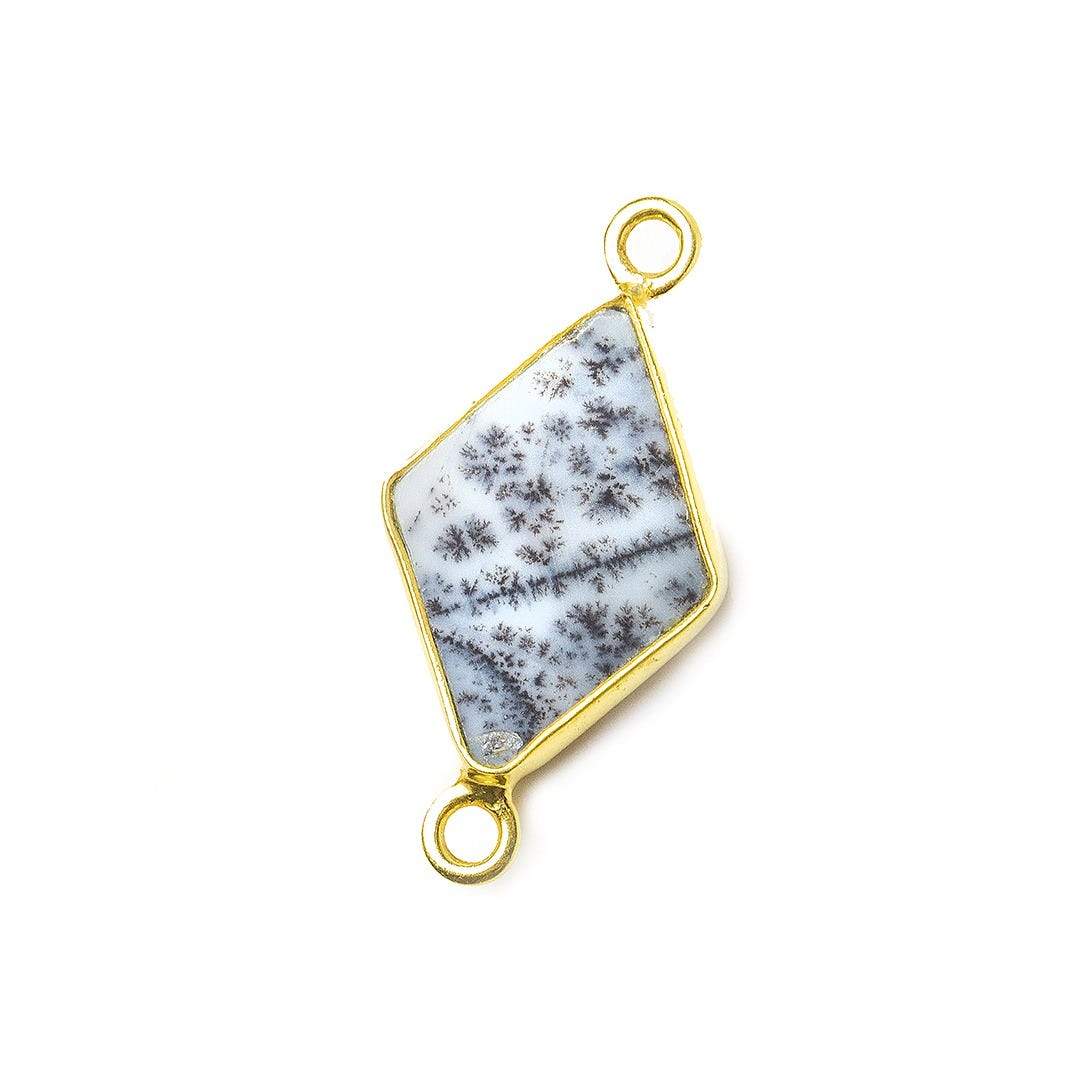 16x11mm Vermeil Bezel Dendritic Opal Kite Connector 1 piece (ONLINE ORDER ONLY)