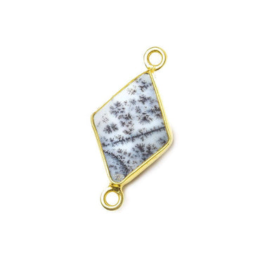 16x11mm Vermeil Bezel Dendritic Opal Kite Connector 1 piece (ONLINE ORDER ONLY)