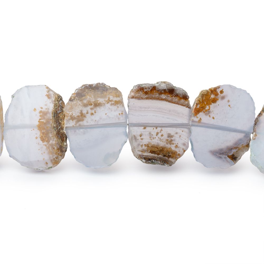16x12-17x13mm Blue Lace Agate Plain Slice Beads 8 inch 17 pieces (ONLINE ORDER ONLY)