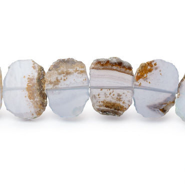 16x12-17x13mm Blue Lace Agate Plain Slice Beads 8 inch 17 pieces (ONLINE ORDER ONLY)