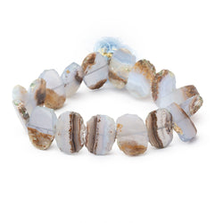 16x12-17x13mm Blue Lace Agate Plain Slice Beads 8 inch 17 pieces (ONLINE ORDER ONLY)