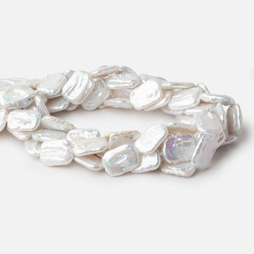 16x12-19x14mm Rosé White Rectangle Freshwater Pearls 16 inch 22 beads (ONLINE ORDER ONLY)