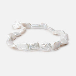 16x12-19x14mm Rosé White Rectangle Freshwater Pearls 16 inch 22 beads (ONLINE ORDER ONLY)