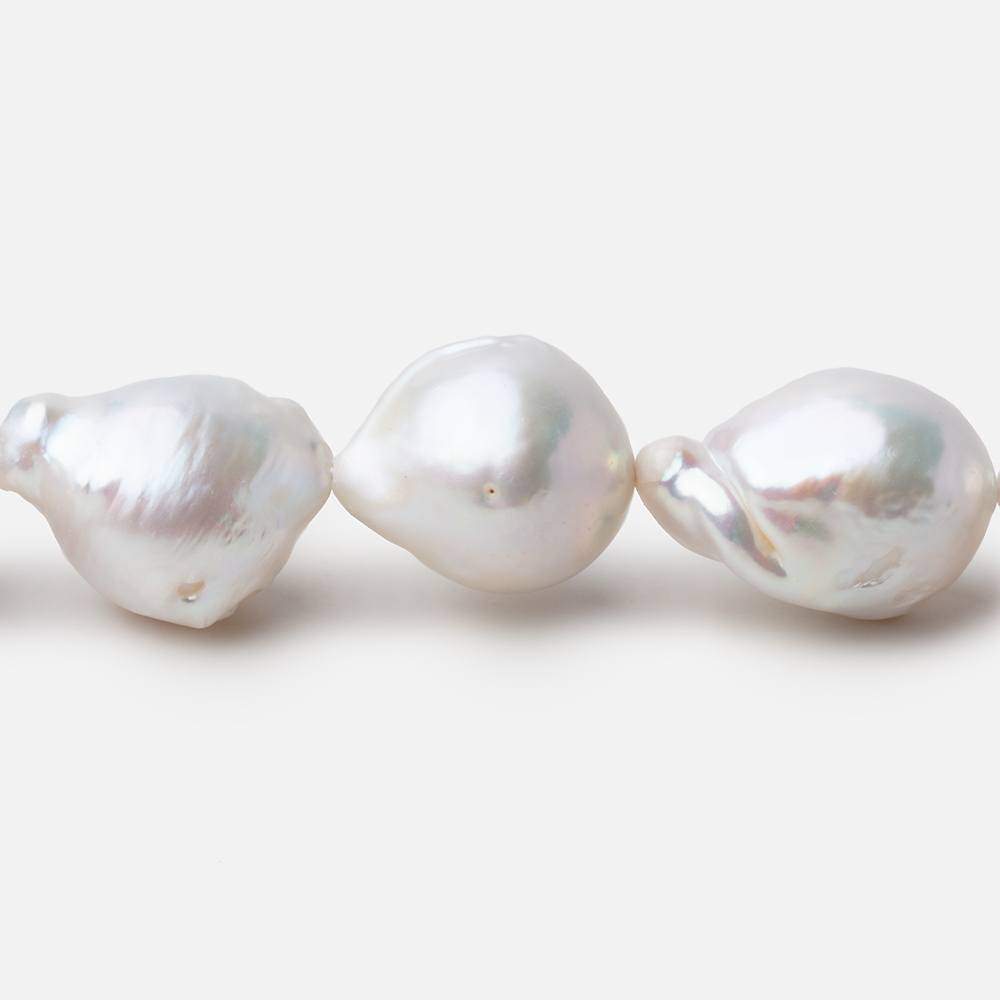 16x12-20x14mm Off White Ultra Baroque Freshwater Pearls 16 inch 23 pieces (ONLINE ORDER ONLY)