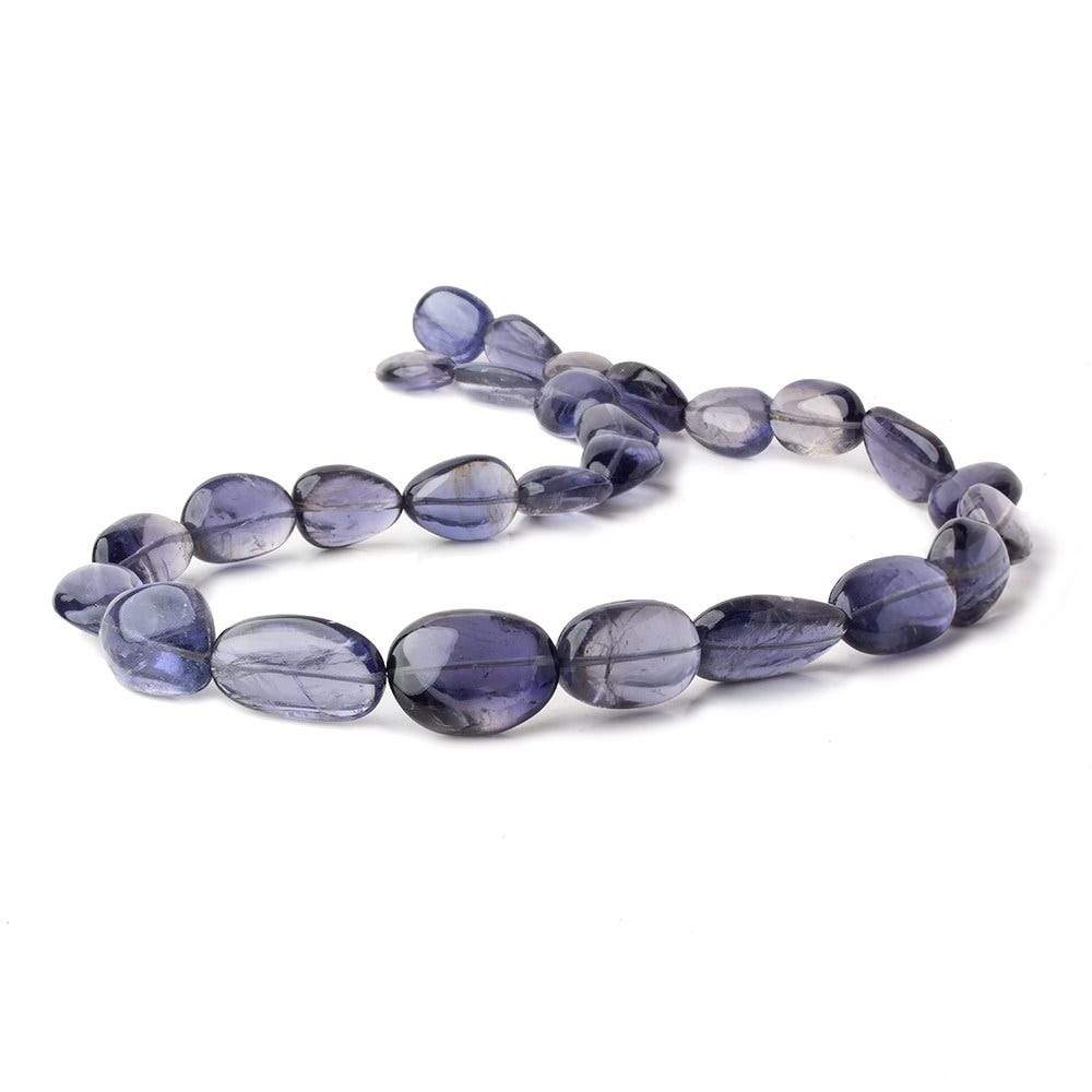 16x12-26x14mm Iolite plain nugget beads 20 inch 27 pieces AA (ONLINE ORDER ONLY)