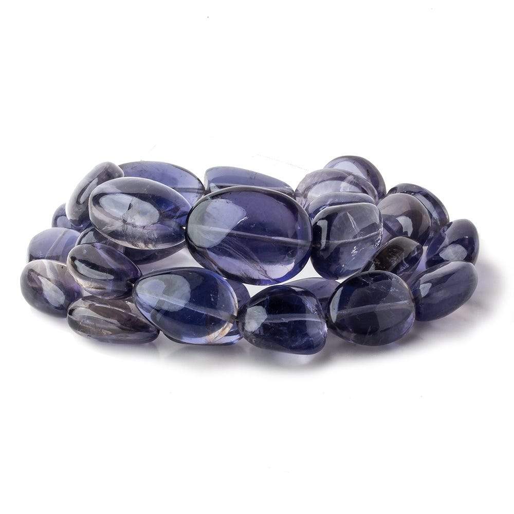 16x12-26x14mm Iolite plain nugget beads 20 inch 27 pieces AA (ONLINE ORDER ONLY)