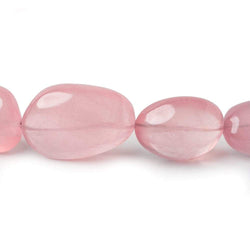 15x10-24x15mm Rose Quartz plain nuggets 18.5 inch 28 beads AAA (ONLINE ORDER ONLY)