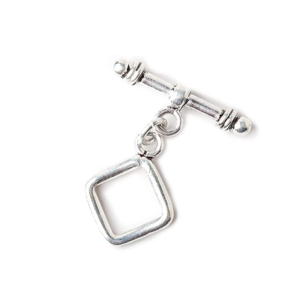 16x12mm Antiqued Sterling Silver Square Toggle 1 Finding (ONLINE ORDER ONLY)