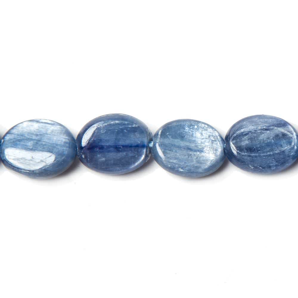 16x12mm Ceylon Blue Kyanite plain oval beads 16 inch 26 pieces AA Grade (ONLINE ORDER ONLY)