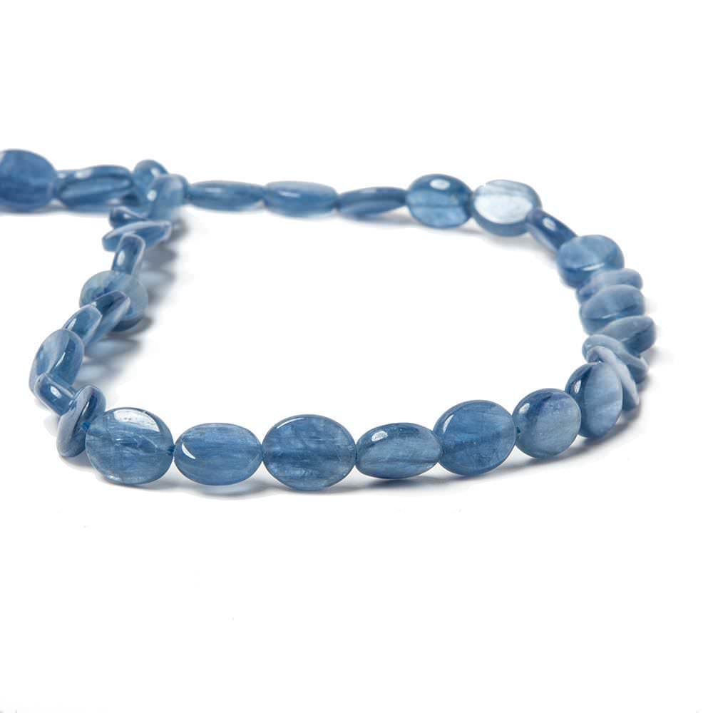 16x12mm Ceylon Blue Kyanite plain oval beads 16 inch 26 pieces AA Grade (ONLINE ORDER ONLY)