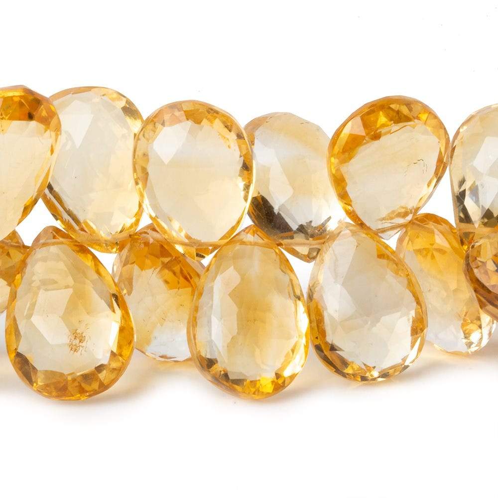 16x12mm Citrine faceted pear briolette beads 6 inch 34 pieces (ONLINE ORDER ONLY)
