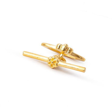 12x16mm Vermeil Toggle Flower Marquise Design 1 piece (ONLINE ORDER ONLY)