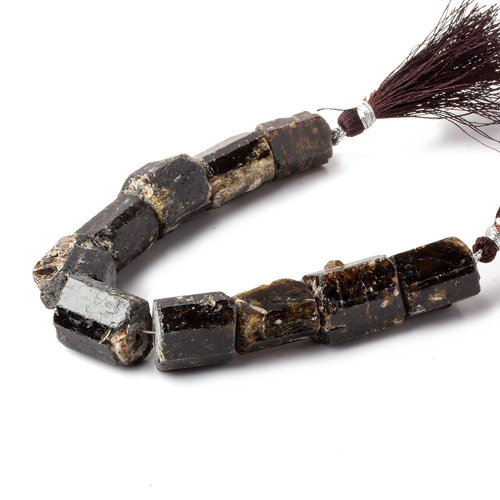 16-20mm Chocolate Tourmaline Straight Drill Natural Crystal 9 beads (ONLINE ORDER ONLY)