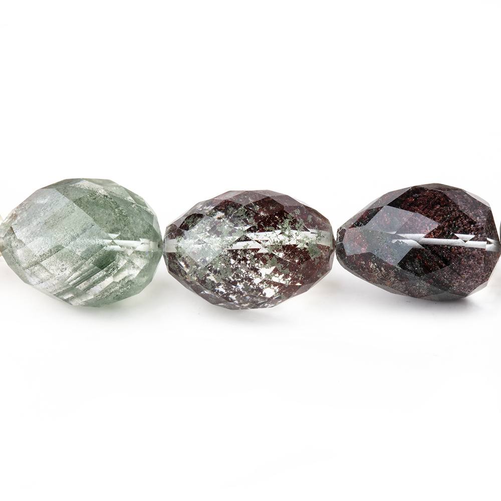 16x13-18x14mm Moss Quartz Faceted Nugget Beads 16 inch 24 pieces AA (ONLINE ORDER ONLY)