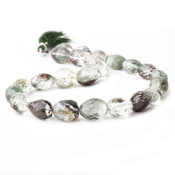 16x13-18x14mm Moss Quartz Faceted Nugget Beads 16 inch 24 pieces AA (ONLINE ORDER ONLY)