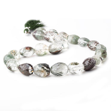 16x13-18x14mm Moss Quartz Faceted Nugget Beads 16 inch 24 pieces AA (ONLINE ORDER ONLY)
