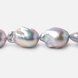 16x13-22x15mm Silver Ultra Baroque Freshwater Pearls 15.5 inch 18 pieces (ONLINE ORDER ONLY)