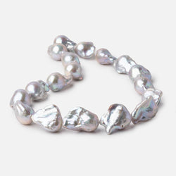 16x13-22x15mm Silver Ultra Baroque Freshwater Pearls 15.5 inch 18 pieces (ONLINE ORDER ONLY)