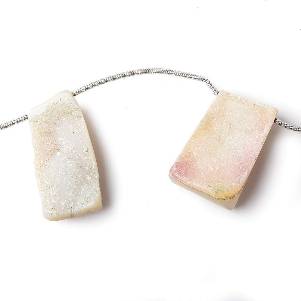 16x13-28x17mm Sorbet Pink Agate Drusy Freeform Beads 11 pieces (ONLINE ORDER ONLY)