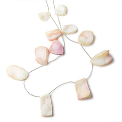 16x13-28x17mm Sorbet Pink Agate Drusy Freeform Beads 11 pieces (ONLINE ORDER ONLY)