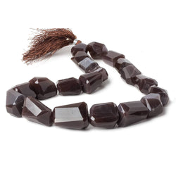 16x13-29x21mm Chocolate Moonstone faceted nugget beads 15 inch 20 pieces (ONLINE ORDER ONLY)