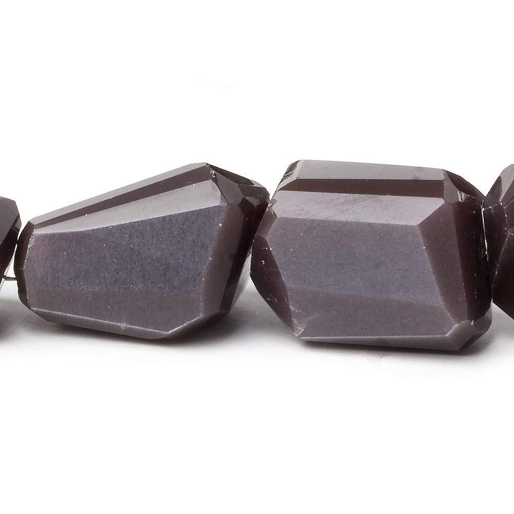 16x13-29x21mm Chocolate Moonstone faceted nugget beads 15 inch 20 pieces (ONLINE ORDER ONLY)
