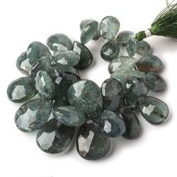 16x13-33x21mm Moss Aquamarine Faceted Pear Beads 9 inch 33 pcs (ONLINE ORDER ONLY)