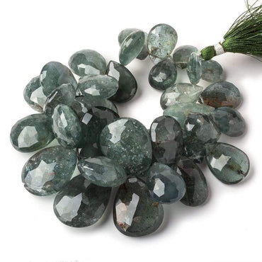 16x13-33x21mm Moss Aquamarine Faceted Pear Beads 9 inch 33 pcs (ONLINE ORDER ONLY)