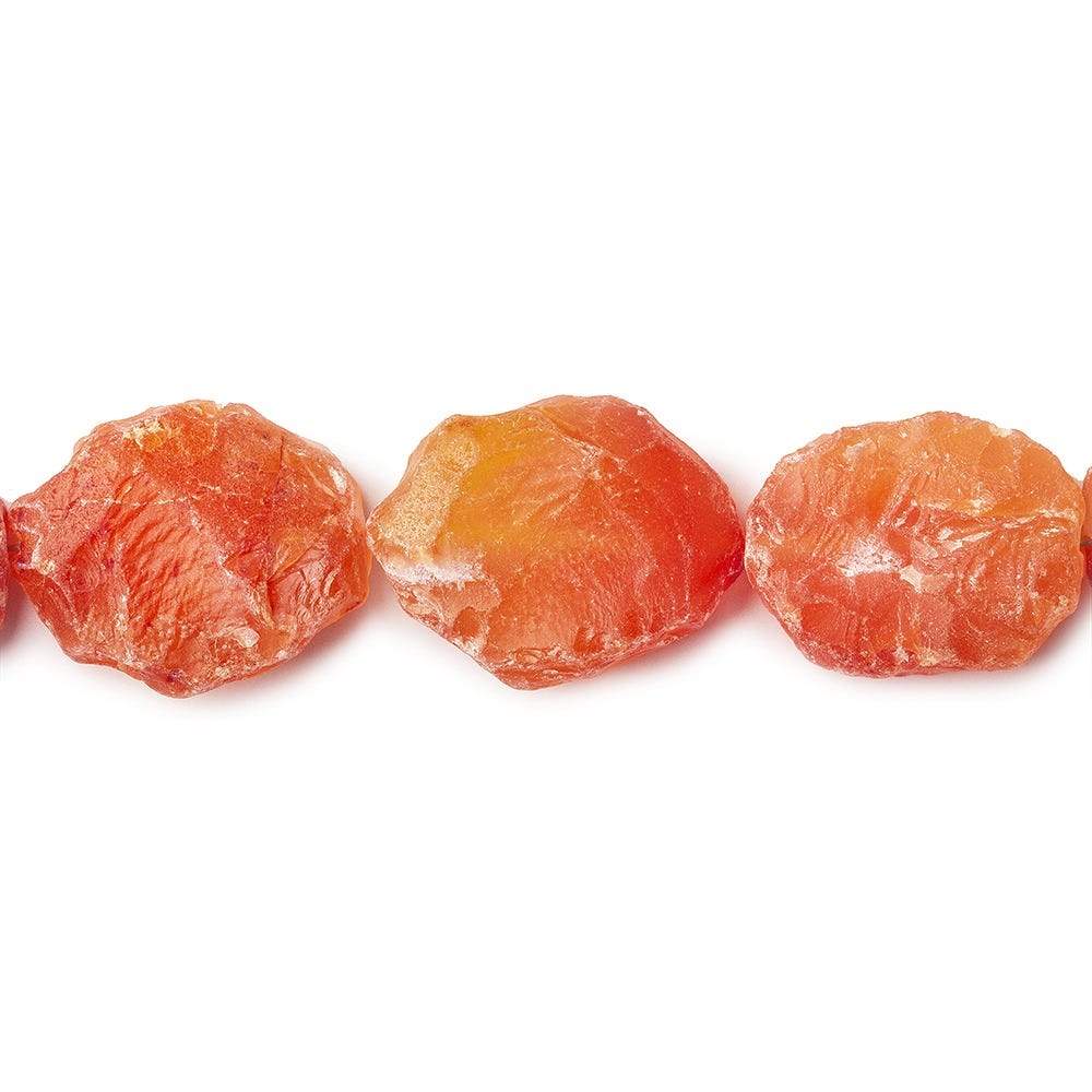 16x13x5-20x16x6mm Pumpkin Orange Agate Hammer Faceted Oval Beads 8 inch 14 pcs (ONLINE ORDER ONLY)
