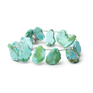 16x14-18x13mm Sleeping Beauty Turquoise Slice Beads 8 inch 14 pieces (ONLINE ORDER ONLY)