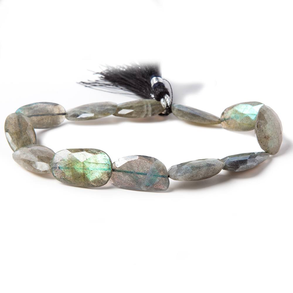 16x14-23x18.8x6.5mm Labradorite straight drill faceted nuggets 10 inch 10 beads (ONLINE ORDER ONLY)