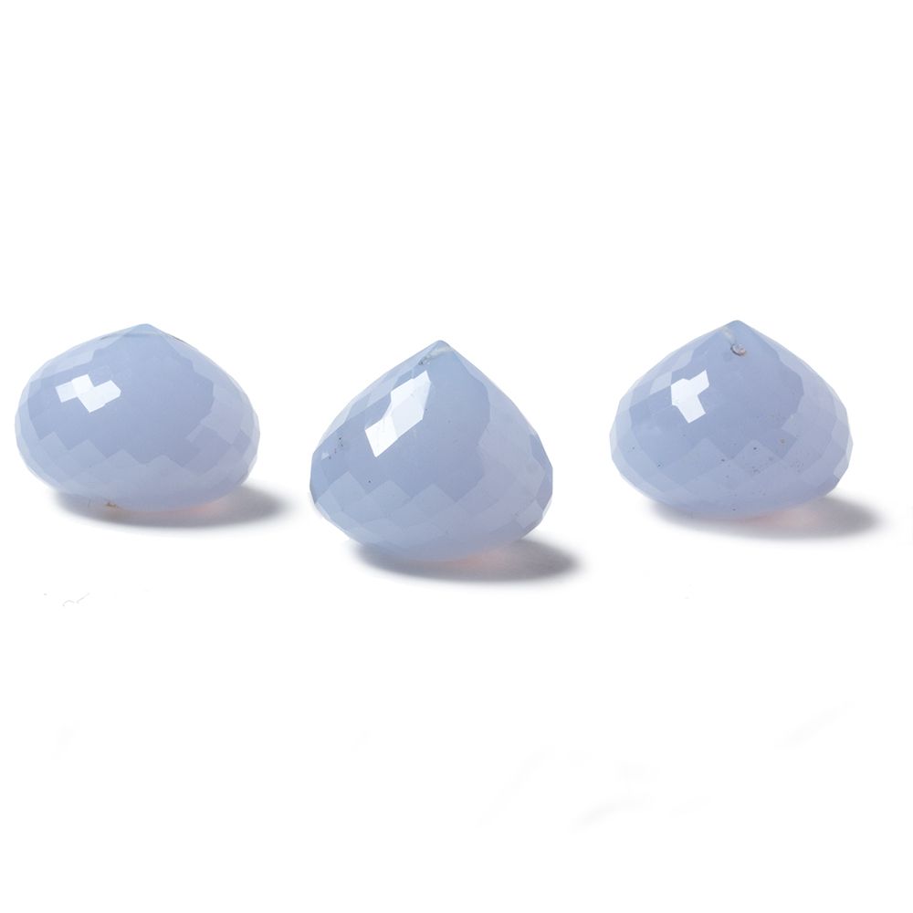 16x19mm Turkish Chalcedony Faceted Candy Kiss Focal Bead 1 piece (ONLINE ORDER ONLY)