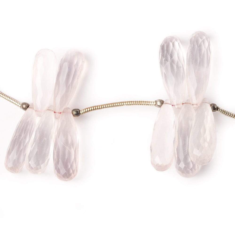 16x6-23x7mm Rose Quartz Tear Drop Beads 8 inch 30 pieces (ONLINE ORDER ONLY)