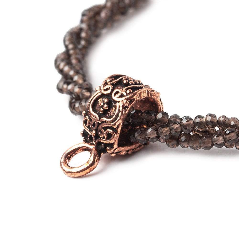 16x6mm Art Nouveau Antiqued Copper Bail Finding 1 piece (ONLINE ORDER ONLY)