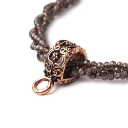 16x6mm Art Nouveau Antiqued Copper Bail Finding 1 piece (ONLINE ORDER ONLY)