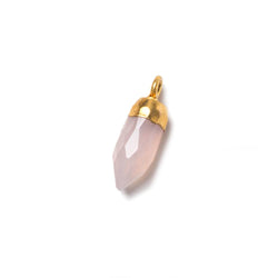 16x6mm Gold Leafed Rose Quartz Spike Pendants 1 piece (ONLINE ORDER ONLY)
