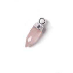 16x6mm Silver Leafed Rose Chalcedony Spike Pendants 1 piece (ONLINE ORDER ONLY)