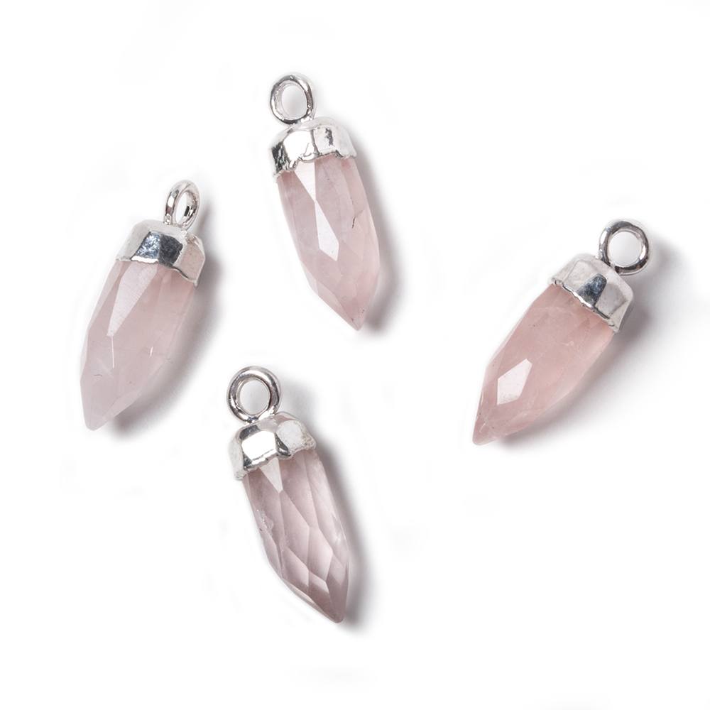 16x6mm Silver Leafed Rose Chalcedony Spike Pendants 1 piece (ONLINE ORDER ONLY)