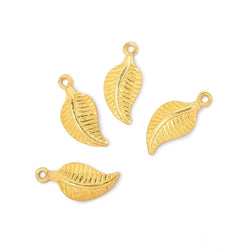 16x8.5mm Leaf Pendant Charm Set of 4 pieces (ONLINE ORDER ONLY)