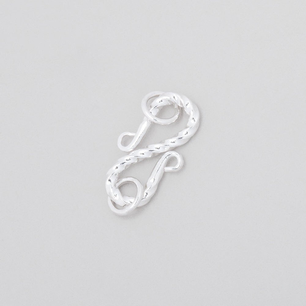 16x8.5mm Sterling Silver Twisted S Hook 1 piece (ONLINE ORDER ONLY)