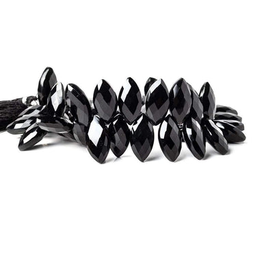 16x9-18x9mm Black Onyx top drilled faceted marquise beads 8.5 inch 43 pieces AAA (ONLINE ORDER ONLY)