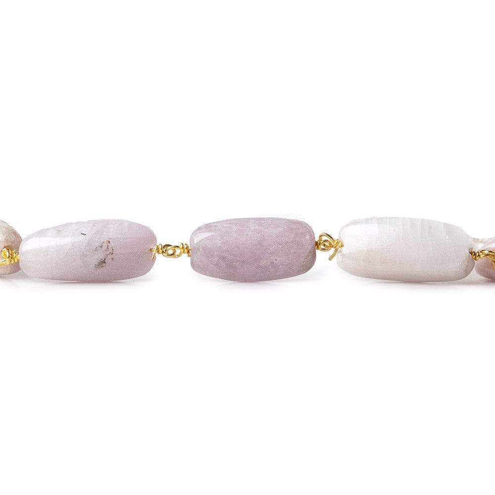 16x9-21x10mm Kunzite elongated plain nugget Vermeil Chain by the foot (ONLINE ORDER ONLY)