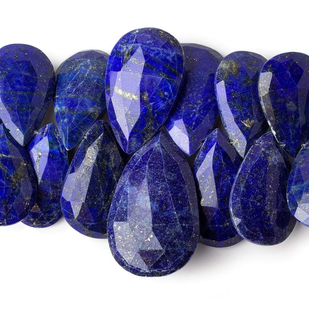 16x9-34x21mm Lapis Lazuli Faceted Pear Beads 8 inch 35 pieces (ONLINE ORDER ONLY)