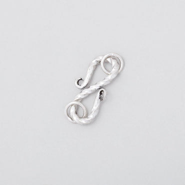 16x9mm Sterling Silver Twisted S Hook Clasp 1 piece (ONLINE ORDER ONLY)