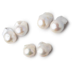 17-19mm Off White Ultra Baroque Focal Set of 2 Beads AA (ONLINE ORDER ONLY)
