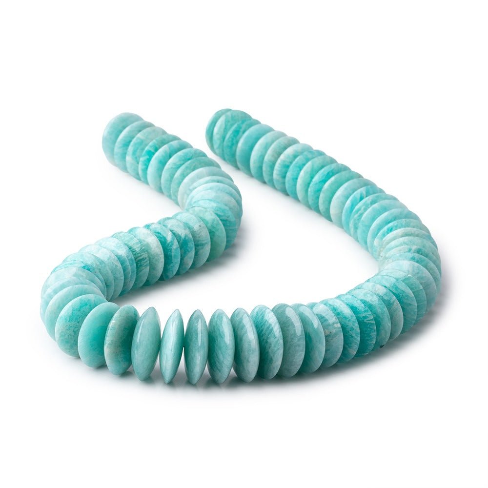 17-21mm Amazonite Plain Heishi Beads 18 inch 65 pieces AAA (ONLINE ORDER ONLY)