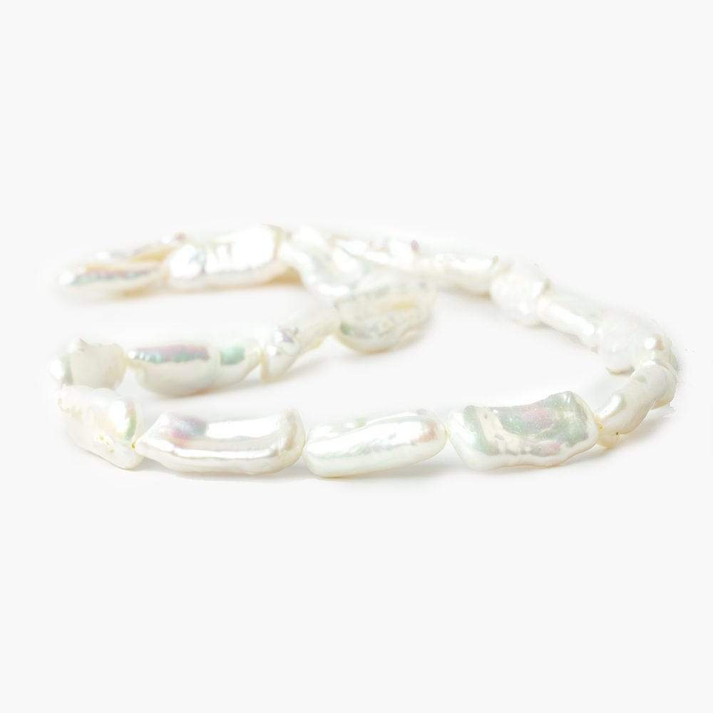 17-21mm Off White Biwa Straight Drill Freshwater Pearls 15 inch 20 pieces (ONLINE ORDER ONLY)