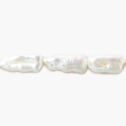 17-21mm Off White Biwa Straight Drill Freshwater Pearls 15 inch 20 pieces (ONLINE ORDER ONLY)