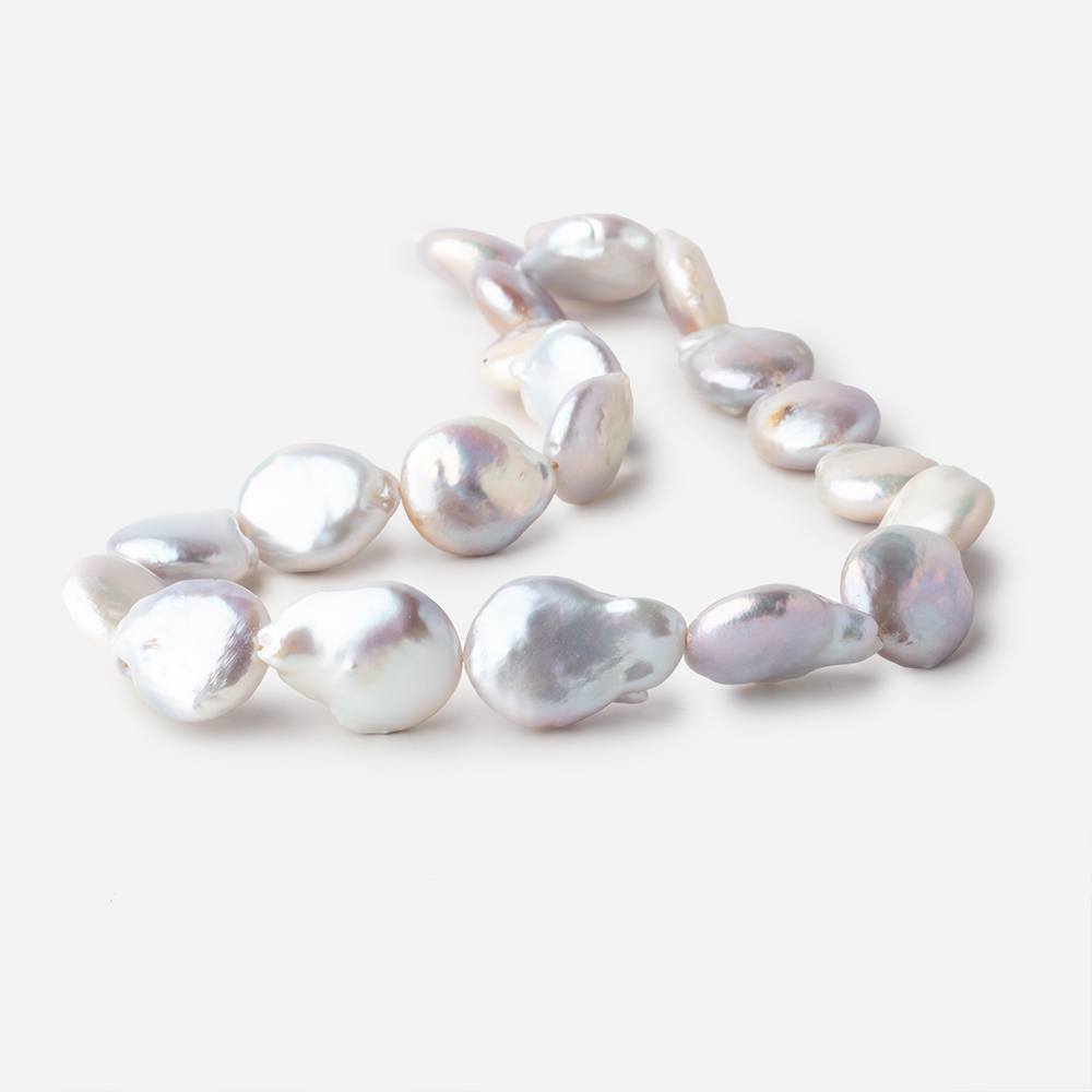 17-22mm Off White Ultra Coin Freshwater Pearl 16 inch 21 pieces (ONLINE ORDER ONLY)