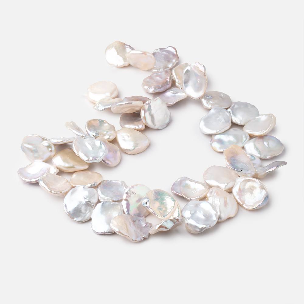 17-23mm Creamy White Top Drill Ultra Keshi Freshwater Pearls 15 inch 45 Beads AA (ONLINE ORDER ONLY)